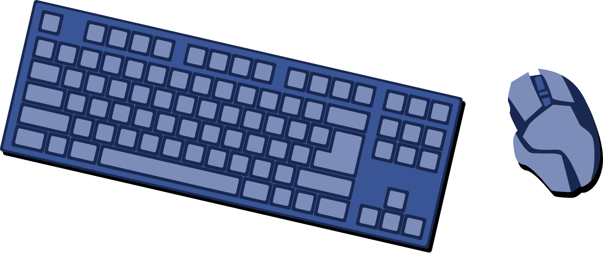 Illustration Tastatur und Maus